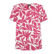 Blouse Blanc/Rose Femme Vero Moda Easy pas cher