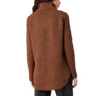 Pull Long Marron Femme Pieces Ellen vue 2