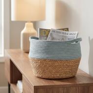 Panier Turquoise/Paille Atmosphera Céladon vue 2