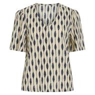 Vila Viadda Women’s Beige/Blue Top affordable
