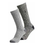 X2 Paires de Chaussettes Grises Femme Superdry Twist Sock pas cher