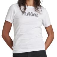 T-shirt Blanc Femme G-Star Raw Anglaise Graphic Raw pas cher