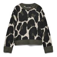 Vero Moda Leonie Women’s Black/Beige Printed Jumper affordable