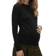 T-shirt Manches Longues Noir Femme Vero Moda Maternity Meliana pas cher