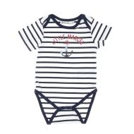 Body Blanc/Marine Garçon/Fille Little Marcel LMEV0304 pas cher