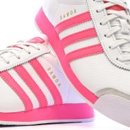 Baskets Rose/Blanc Femme Adidas Samoa vue 7