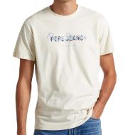 T-shirt Écru Homme Pepe jeans Keegan pas cher