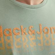 T-shirt Vert/Orange Homme Jack & Jones Tex vue 3