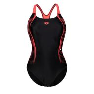 Maillot de bain 1 pièce Noir/Rose Femme Arena Pro Graphic pas cher