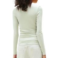 T-shirt Vert Femme Tommy Hilfiger Tjw Slim Ruched vue 2