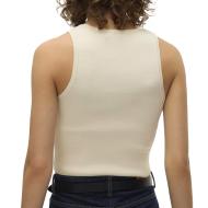Crop Top Beige Femme Vero Moda Ginny vue 2