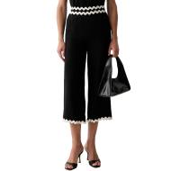 Pantalon large 7/8 noir femme Morgan Pantalon Fluide pas cher