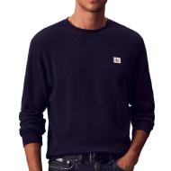 Sweat Marine Homme Calvin Klein Jeans Waffle Badges pas cher
