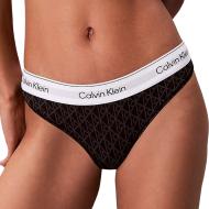Tanga Noir Femme Calvin Klein Jeans Thong pas cher
