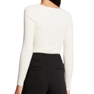 T-shirt Manches Longues Ecru Femme Morgan Banza vue 2