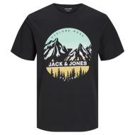 T-Shirt Noir Homme Jack & Jone Crew Neck pas cher
