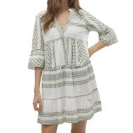 Robe Beige/Vert Femme Vero Moda Dicthe