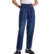 Jean Paper Bag Bleu Femme Pepe jeans Rachel pas cher