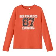 T-shirt Manches Longues Orange Fille Name it Torgun