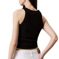 Débardeur Noir Femme Calvin Klein Jeans Monologo vue 2