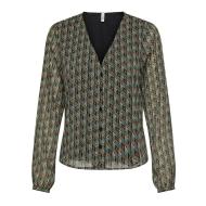 Blouse Verte/Noire à Motifs Femme Only Sierra pas cher