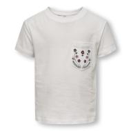 T-Shirt Blanc Fille Kids Only Kmgpolli pas cher