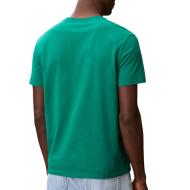 T-Shirt Grün Mann Calvin Klein Jeans Badge L4G Ansicht 2