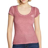 T-shirt Rose Foncé Femme Guess Script