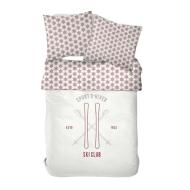 Parure de lit imprimé Flocon coton Today Ski Club 220x240 pas cher
