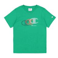 T-Shirt Vert Garçon Champion Crewnec pas cher