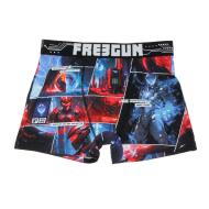 Boxer Noir/Bleu à Imprimés Homme Freegun FIG pas cher