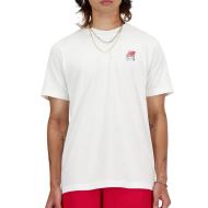 T-shirt Blanc/Rouge Homme New Balance Booksh