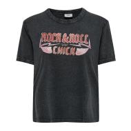 T-shirt Gris/Noir Femme JDY Elina