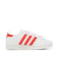 Baskets Blanches/Rouge Fille Adidas Superstar C FZ0643 vue 2