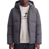 Chaqueta acolchada gris para hombre Jack & Jones Surface barato