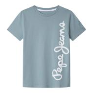 T-shirt Bleu Garçon Pepe Jeans Waldo pas cher