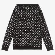 Sweat Zippé Noir/Blanc Fille A15032 vue 2