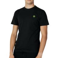 T-shirt Noir Homme Sergio Tacchini Double Logo Fluo pas cher