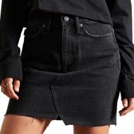 Jupe en Jean Noir Femme Superdry Mini Skirt pas cher