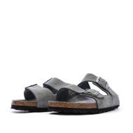 Sandales Grises Mixte Birkenstock Arizona Suede Leather Narrow vue 6