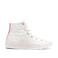 Baskets Blanches Fille Converse Chuck Taylor All Star Sparkle vue 2