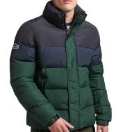 Doudoune Noire/Vert/Marine Homme Superdry Vintage Retro pas cher