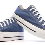 Baskets Bleu Femme Converse All Star Lift Platform vue 7