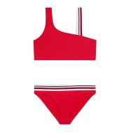 Ensemble bikini Rouge Fille Tommy Hilfiger One Shoulder pas cher