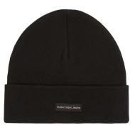 Bonnet Noir Femme Calvin Klein Jeans Patch Beanie pas cher