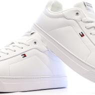 Baskets Blanches Homme Tommy Hilfiger Icon Court Lth Flag vue 7
