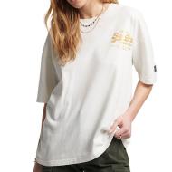 T-shirt Blanc Femme SuperdryVl Narrative pas cher