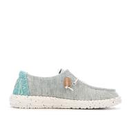 Chaussures Vert d'Eau Femme Hey Dude Wendy Heathered Slub vue 2