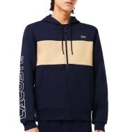 Sweat Marine/Beige Homme Lacoste SH1416 pas cher