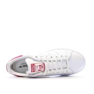 Baskets Blanches/Roses Fille Adidas Stan Smith vue 4